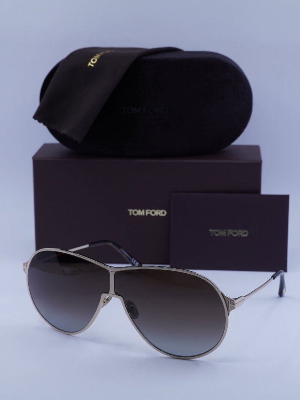 Tom Ford Gaia FT1174 28K Aviator Sunglasses – Rose Gold/Roviex